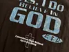 2023SS Fashion Brand Erd Believing på Guds slogan Casual Black Washed Distressed Retro Spray Racing Tryckt T-shirt