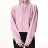 LUアライメントレディースTシャツ衣装ヨガジップコートジャケットフィットネススリムなパーカースポーツセーターの女性ワークアウトトップジョガーグリーLU-08 2024