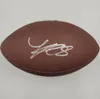 Trubisky Vermeil Juju Smith Schuster Conner Marshall Faulk Gale Sayers Kirk Cousins troye aikman JERRY RICE AIYUK Purdy Autographed Signed auto football ball