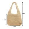 Mode paille femmes sacs à bandoulière papier tissé femme sacs à main grande capacité été plage sacs de paille fourre-tout décontracté sacs à main 240304