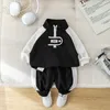 Jungen Mädchen Kleidung Set Kinder Zweiteilige Langarm Smile Trainingsanzug für Kinder Set Kleidung Frühling Herbst Neue Sport Anzug