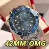 Heren Watch Designer Horloges Hoogwaardige luxe horloges Men OMG Master Automatische mechanische beweging 904L roestvrij staal keramische bezel saffier Lumineuze sport