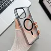 Matte Magnetic Clear Phone Case For iPhone 15 14 Pro Max 11 12 13 Pro Max XR XS 7 8 Plus X Shockproof Acrylic Cover Coque in Retail Box 100pcs