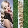 Micro Loop Pierścienia Produkty do włosów 100S Blond Brazylijska Micro Loop Human Hair Extensions 100G Wave 2171477