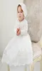 New lace baby girl baptism gown christening dress princess long baby girl dresses hats 2pcs newborn baby girl designer clothes A482227890