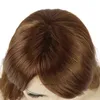 Perruques de cheveux marron pour femmes synthétique naturel quotidien femme perruque avec frange longue bouclée mignon doux Style filles Cosplay fête 240306