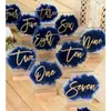 Decoração de festa personalizada pintada à mão números de mesa de casamento acrílico com caligrafia backs número para gota moderna rústica entrega dhxgz