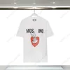 2024 Spring/Summer Moschinoes Women t shirt Teddy bear hand drawn sketch print loose fitting unisex short sleeved T-shirt pure cotton trendy version yhr