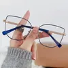 Солнцезащитные очки Защита глаз Очки с защитой от синего света Классические очки с блокировкой синего света Сверхлегкие компьютерные очки Металлические квадратные очки для офиса
