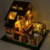 Architecture/DIY House Big Villa Diy Dollhouse With Furniture Light Doll House Casa Children Girl Boy For Toys Birthday Gifts TB24