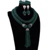 Dudo African Bold Jewelry Set Big African Fashion Necklace Set Two Layers Nigerian Bridal Jewelry Set