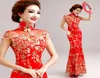 Этническая одежда, красный Cheongsam с вышивкой, современное длинное ципао, китайское женское традиционное вечернее платье, восточное элегантное вечернее платье3262680