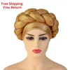 African Hat Pattern Headwrap Hats for Women Pre-Tied Africain Designer Bonnets Turban Knot Aso Oke Africaine Turbante Auto Gele 22311p