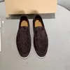 LP koppels schoenen zomerwandelen charmes verfraaide suede loafers mocassins echte lederen casual flats mannen luxe designer jurk schoenen fabrieksschoenen maat 35-46 doos