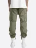 Spodnie fgkks męscy luźne proste wieloposiełkowe stałe kolor wszechstronny zużycie robót spodnie bawełny swobodny męski spodnie 230226
