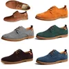 Nya mäns casual skor Suede Leather Shoes 46 47 Stora herrskor Lace Up Cotton Tyg PVC Cool Non-Silp Spring Fall 44