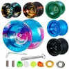 MagicYoyo Y01Node N12シリーズメタルプロフェッショナルヨーヨー10ボールベアリングWロープヨーヨートイズギフト子供240304