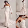 Elegant Mermaid Wedding Dress Strapless Removable Sleeves Bridal Gowns Appliques Sweep Train Dresses Custom Made vestidos de novia