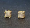 Stud 2024 Stud Earrings Luxury Women Men Iced Out Rappers Piercings Ear Ring Color Jewellery Wholesale 240306