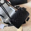 CC Luksusowa marka CF moda damska torba na ramię 25 cm miękka skórzana czarna sprzęt metalowa klamra torebka Matelasse łańcuch crossbody designer makijaż torby sacoche