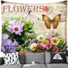 Tapestries Retro Flowers Tapestry Wall Hanging Oil Painting Printing Decor Home Decoration Background