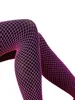 Womens fishnet sexy stockings multi-color plus size silk stockings colored mesh red fishnet tight anti hook nylon stockings 240306