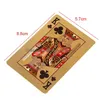 Autres fournitures de fête festives Cartes à jouer en or 24 carats Poker Game Deck Foil Set Plastic Magic Card étanche Jugando A Las Cartas Dr Dhvec
