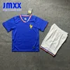 JMXX 24-25 Französisches Kinder-Fußballtrikot-Set Heim-Auswärts-Kinderuniformen Trikot-Fußballtrikot 2024 2025 Top und Shorts Kinderversion