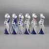 Ręcznie malowana ceramiczna figurka Cheongsam Chi-pao Statuetka Mały wazon 240229