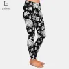 Leggings LETSFIND Nuovo arrivo Bellissime rose bianche e tulipani Stampa Leggings da donna Leggings comodi per il fitness a vita alta