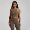 Chemises actives soutien-gorge de Yoga sensation nue avec coussin de poitrine sous-vêtements de sport de course en plein air gilet haut de Fitness