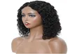 Curto encaracolado bob perucas de cabelo humano para as mulheres brasileiro afro natural solto onda profunda renda transparente fechamento frontal wig9887723