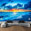Yaz manzara plaj gün batımı deniz dalgası goblen duvar asılı baskılı büyük goblen estetik yurt iç oda yatak odası dekor 240304