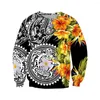 Heren Hoodies HX Mode Sweatshirts Amazing Turtle Polynesische Sportshirts Polyester 3D Over Bedrukt Tops Heren Voor Dames Kleding