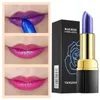 Batom azul rosa batom temperatura mudança de cor bálsamo hidratante labial maquiagem feminina sexy brilho labial batom brilhante frete grátis