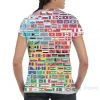 T-Shirt „Flags of the World“ von Color Herren TShirt Damen Allover-Print Mode Mädchen T-Shirt Jungen Tops T-Shirts Kurzarm-T-Shirts