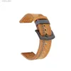 Assista Bandas 18mm 20mm 22mm 24mm Banda Retro Thread Genuine Leather Strap Quick Release Acessórios de Couro L240307