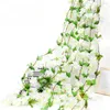 Decorative Flowers Garden Decoration Fake Blossoms Garland Ivy Hanging Vine Green Leaves Beautiful Decor Artificial Cherry Flower