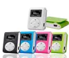 Mp3 player mini usb clipe de metal portátil áudio tela lcd rádio fm suporte cartão micro sd tf lettore com fone de ouvido cabo dados469f5772714666