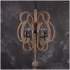 Chandeliers American Industrial Item Type Dining Room Chandelier Retro Northern Nordic Restaurant Hanging Lamp Kitchen Chinese Knot Dhlgj