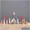 Neuheiten: Weidenbaum-Krippenfiguren, Statue, handbemalt, Dekor, Weihnachtsgeschenk, G230520, Drop-Lieferung, Hausgarten, Dhrqb