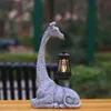 Trädgårdsdekorationer Courtyard Decorations Garden Giraffe Decorations Balkony Layout Outdoor Solar Lights Creative Animal Harts T240306