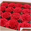 Other Wedding Favors Rose Soap Flower Scented Essential Festival Gift 16Pcs/Set For Bath Drop Delivery Party Events Supplies Dhw2L