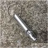 Nyckelringar Metal Whistle Keychains Portable Self Defense Keyrings Rings Holder Fashion Car Key Chains Accessories Outdoor Cam Survival DHI8N