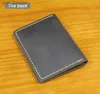 Money Clips Luxury Handmade Genuine Leather Business Card Holder Men Leather Credit Card Case Small Women Card ID Holder Cover Card Wallet L240306