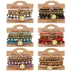 Boho jóias elefante pulseiras para mulheres verão contas de argila de polímero pulseira de cristal multicamadas contas meninas boho jóias acessórios