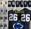 Youth Penn State Nittany Lions 9 Trace McSorley 26 Saquon Barkley Kids Big Ten Penn State Navy Blue White Stitched College Footba9272660