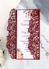 Creative Rose Laser Cut Wedding Invitation Card DIY Shiny Wedding Invitations for Quinceanera Birthday Sweet Invitation Cards3701365