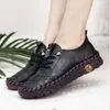 Mães femininas Mães planas feitas à mão Soled Shoes de grandes dimensões de grandes dimensões Casual 581