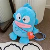 Sac à dos en peluche Anime Sanrioed Hangyodon, sac de rangement souple pour poupée Kawaii, mignon épaule pour fille, cadeau d'anniversaire 240223